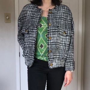 Womens tweed jacket zara Clearance